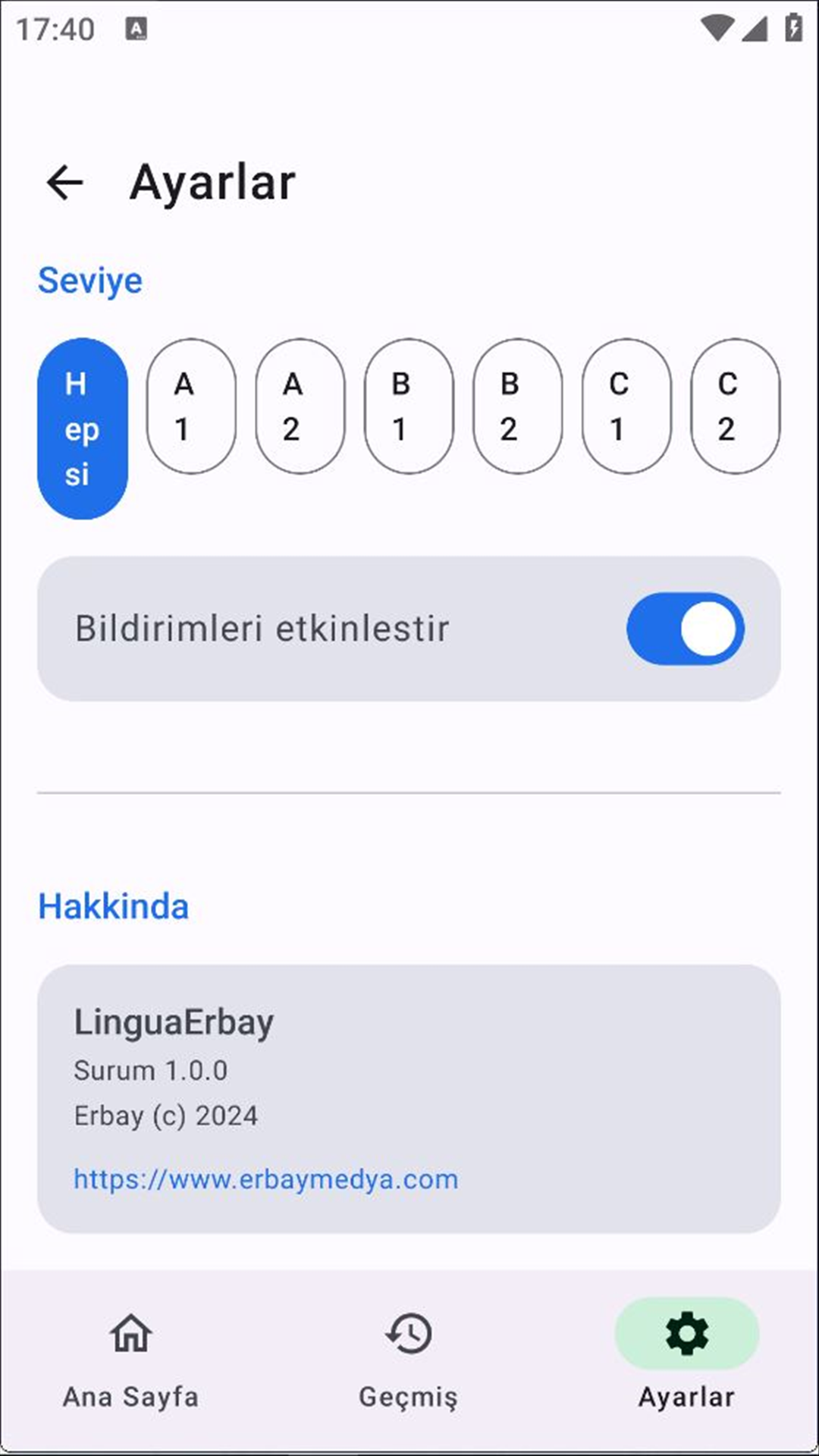 LinguaErbay: Her Gun Bir Kelime